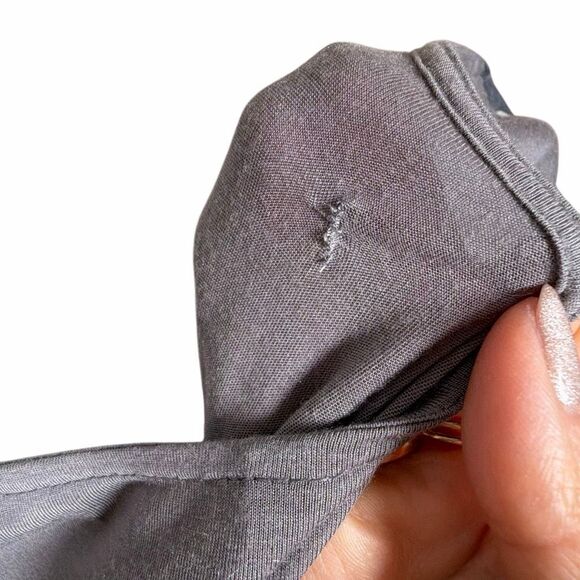 Thomas Wylde Scull Graphic Long Sleeve Oversized Tunic Silk Dress – Gray S /M (0 - Picture 11 of 14